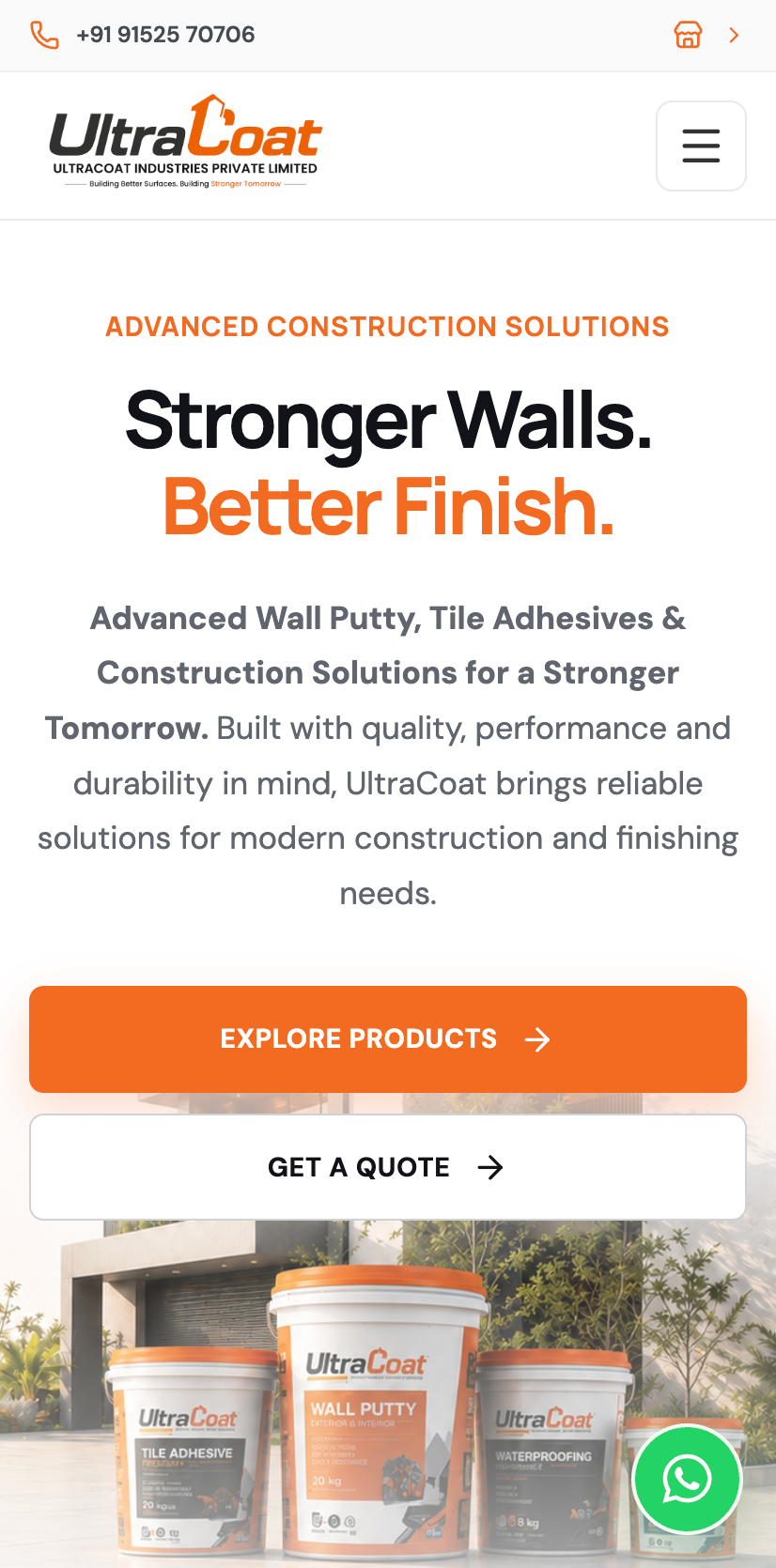 Temporary mobile interface mockup